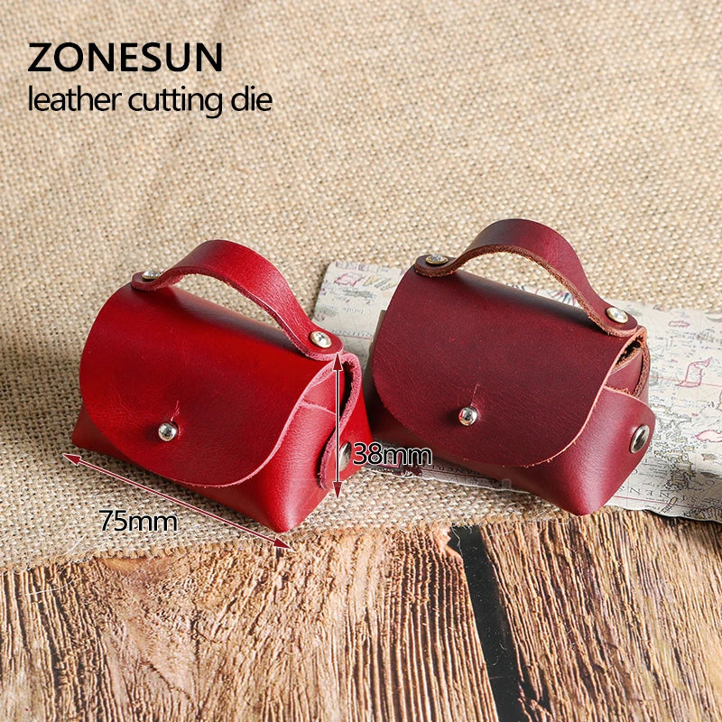 ZONESUN AHS leather cutting die Customized handbag shape knife coin holder cutting die bag pendant wallet cut mold DIY punching
