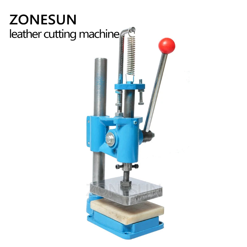 ZONESUN Small Hand Leather Cutting Machine Photo Paper PVC/EVA Sheet Mold Cutter Leather Die cutting Machine Small Die Embosser
