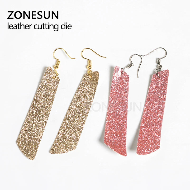 ZONESUN E6 leather earring cutting die paper art leather decoration tool for die cutting machine DIY handicraft cutter