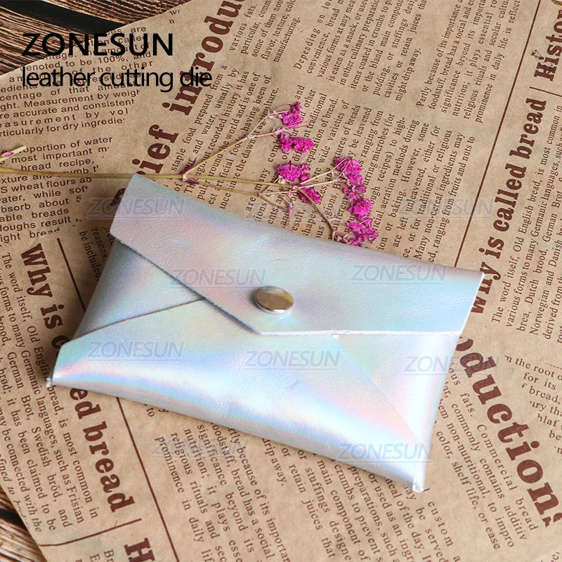 ZONESUN D4 Women Wallet Purse Japan Steel Blade Die Cutter Leather Template Punch Hand Tool Cut Knife Mould