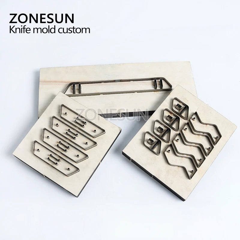 ZONESUN Customized leather cutting die shape laser punch die,photo paper,PVC/EVA sheet cutter mold,DIY leather laser knife die