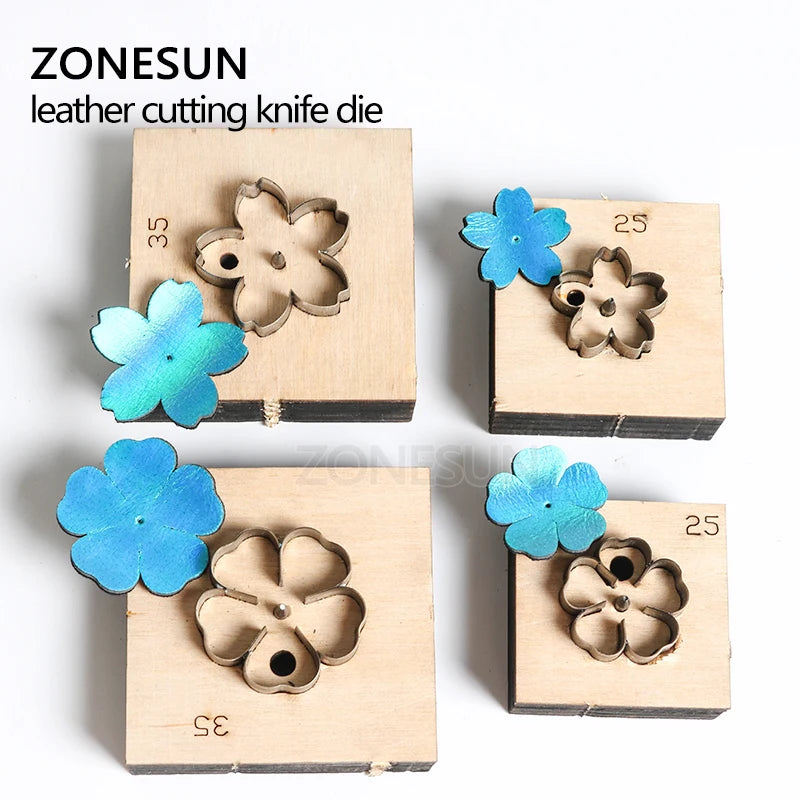 ZONESUN flower leather cutting die papercraft paper art leather decoration tool for die cutting machine DIY handicraft cutter
