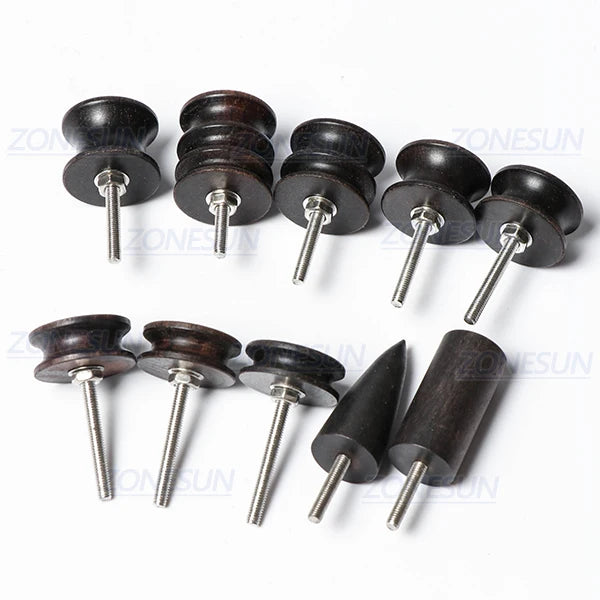 ZONESUN PJ-MT1 Leather Polish Tool Leather Burnishing Machine Ebony Wood Edge Polishing Slicker Leather Tip Side Border Polisher