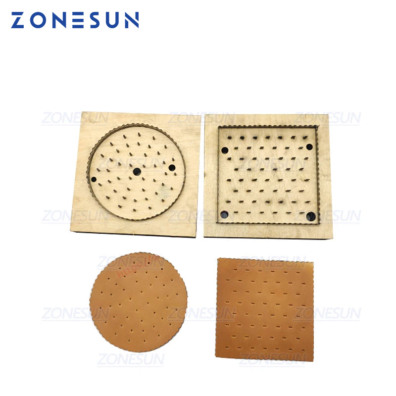 ZONESUN Leather Round Cup Mat Flower Customized Leather Cutting Die Handicraft Tool Punch Cutter Mold Diy Paper Laser Knife