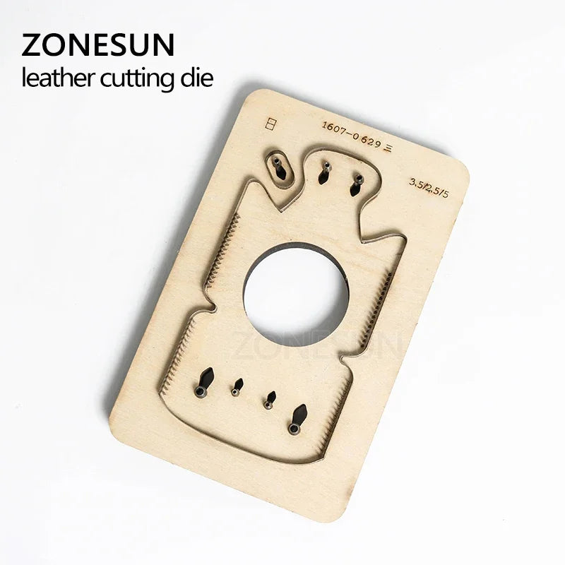 ZONESUN Customized pig shape Leather DIY Wooden Template Knife Punching tool coin purse Cutting Mold die animal Japanese steel