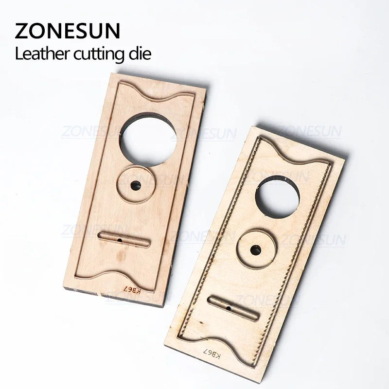 ZONESUN C2 Bank Credit Card Holder Custom Leather Cutting Die Handicraft Punching Tool DIY Paper Clicker Die Wooden Template