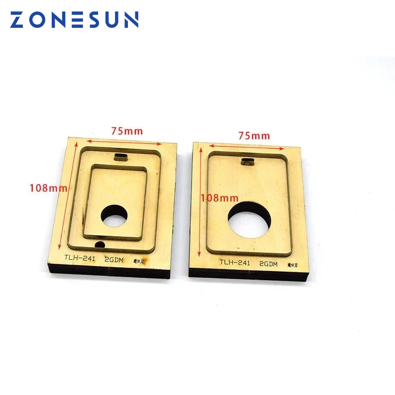 ZONESUN Christmas gift Minimalist Wallet Cutter Leather Crafts Slim Card Holder Steel Blade Cutting Die Wooden Template Die Cut