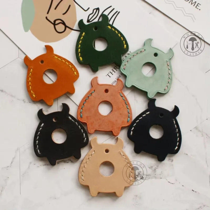 ZONESUN monster key fob ring cover earphone customized leather cutting click press steel rule die handmade handicraft diy gift