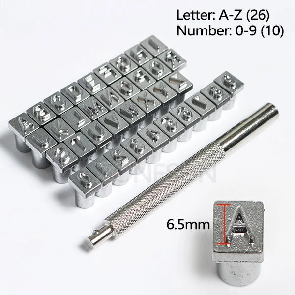 ZONESUN Leathercraft Alphabet Number Stamping Tool Set Metal Leather Seal Engraving Printing Engraving Stamps carimbo alfabeto