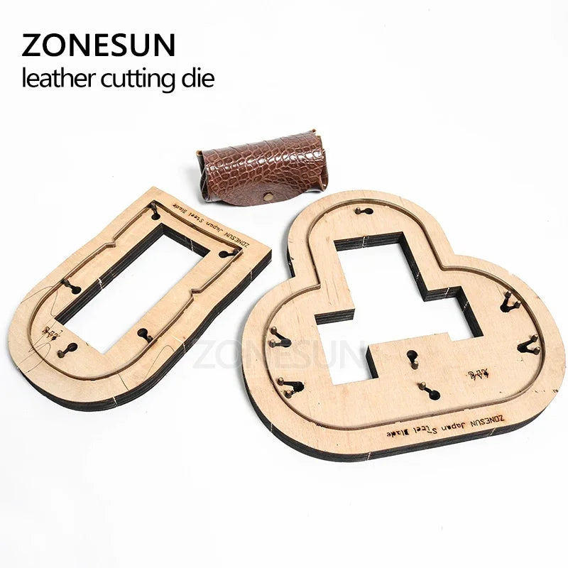 ZONESUN two-in-one coin purse pouch Customized leather cutting die handicraft tool punch cutter mold DIY paper wallet cut die
