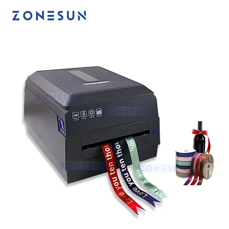 ZONESUN Digital Printer for Personalized Satin Ribbon Printing Machine, Gift Wrapping, Custom Bows, Name badges, FX223