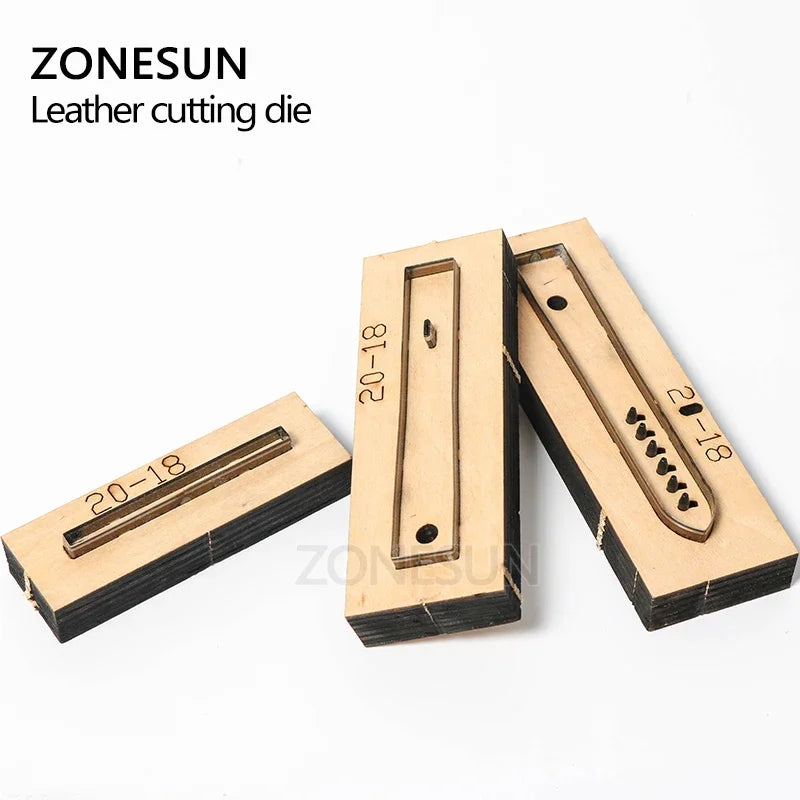 ZONESUN 20-18 Customized leather cutting die Leather DIY Craft supply watchband strap Wooden Template Punching Cutting Mould