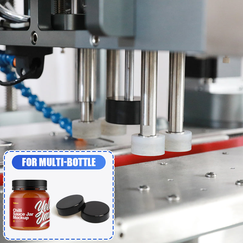 ZONESUN ZS-XG05 Automatic Servo Motor Round Jam Capping Machine with Cap Elevator