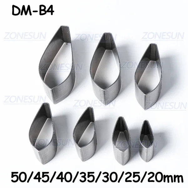 ZONESUN 20/25/30/50mm irregular Iron Blade Rule Die Cut Hole Punch Tool Cutting Mold Dies Cutter for DIY Leather Crafts Belt