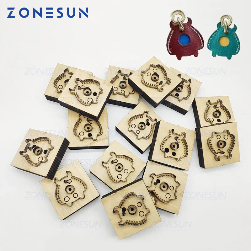 ZONESUN Custom Leather Die Cuts For Handmade Monster Key Ring DIY Key Chain Hang Decoration Cutting Clicker Die Steel Rule Die