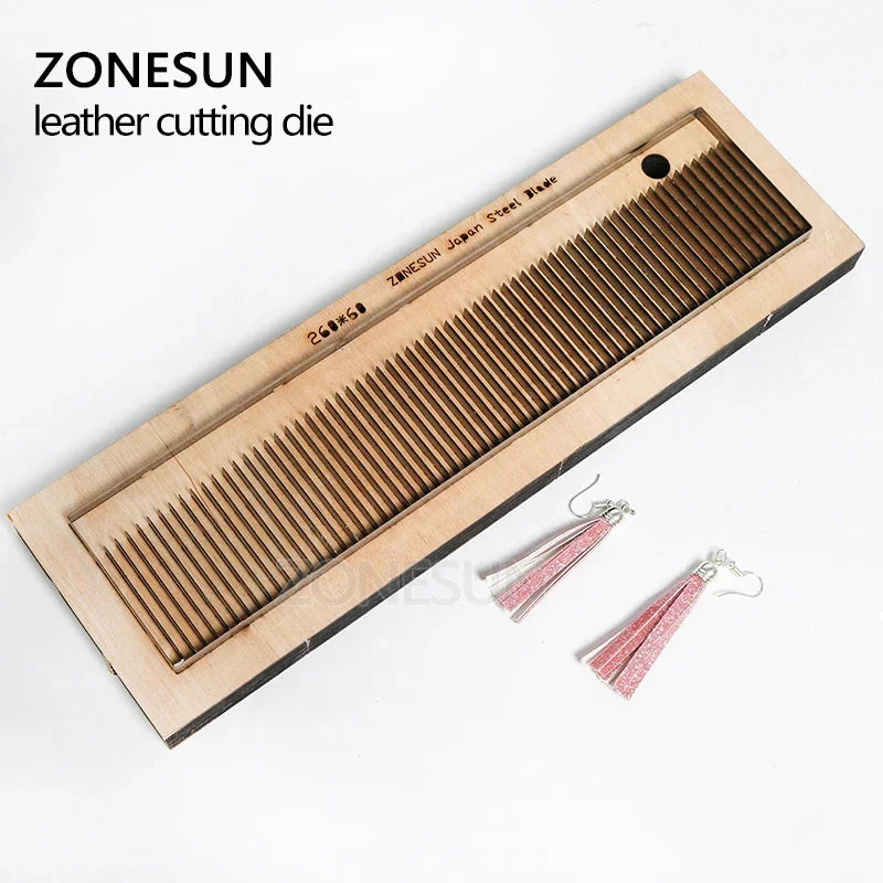 ZONESUN 260 Customized leather cutting die shape DIY craft supply tassels steel rule die cut classical Cellphone Strap earring
