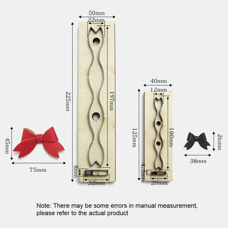 ZONESUN Cute Bow Knife Die Punching Die DIY Mini Bowknot Handmade Leather Template Cutting Mold Practical Handcraft Leather Tool