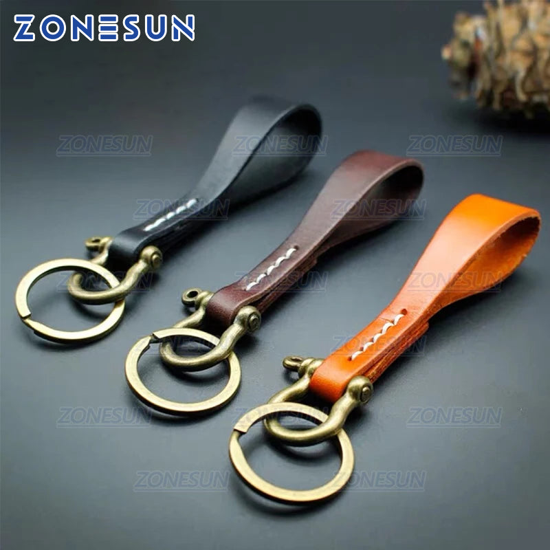 ZONESUN Custom Leather Key Chain Die Cuts For Handmade Key Ring DIY Key Fob Hang Decoration Cutting Clicker Die Steel Rule Die