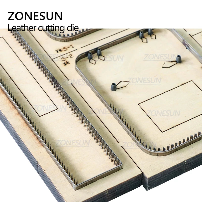 ZONESUN Crossbody Bag Leather Cutting Die Custom Handbag Punching Tool Coin Purse Steel Rule Die Small Wallet Cutter Die Cuts