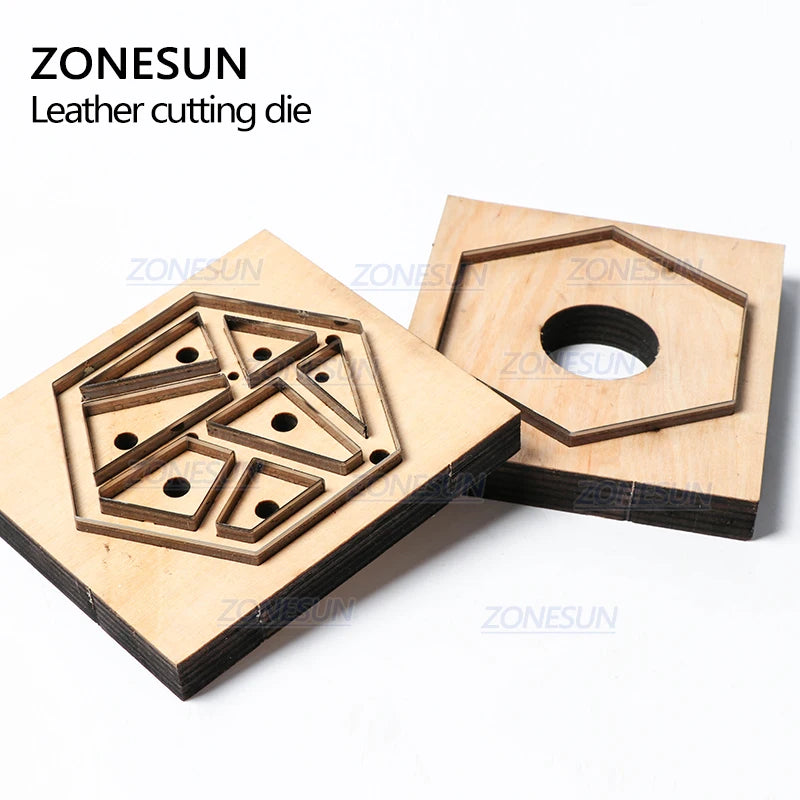 ZONESUN Leather Tangram Cup Mat Flower Customized Leather Cutting Die Handicraft Tool Punch Cutter Mold Diy Paper Laser Knife