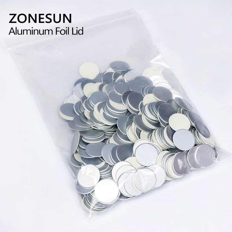 ZONESUN Induction Sealing Customized Size Aluminum Foil Lid Liners for PP PET PVC PS ABS glass bottles