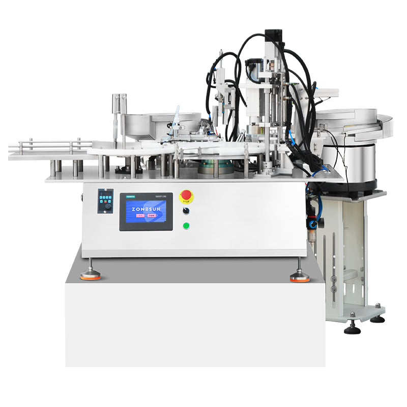 ZONESUN ZS-AFC7-1 Monoblock Desktop Compact Automatic Eye Drop Bottle Filling Capping Machine Ceramic Pump Liquid Filler for Small Bottles