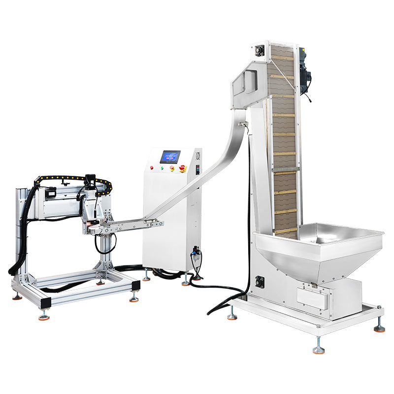 ZONESUN ZS-SGYG01 Automatic Cup Lid Pressing Machine with Cap Elevator | Yogurt Ice Cream Cup Capping Machine