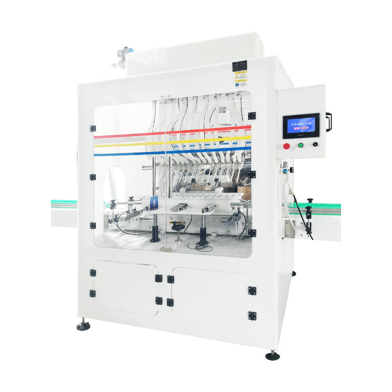 ZONESUN ZS-XAF16 Automatic Anti Corrosion Liquid Filling Machine for Strong Acid Base Foaming and Oxidizing Fluids with PP Construction