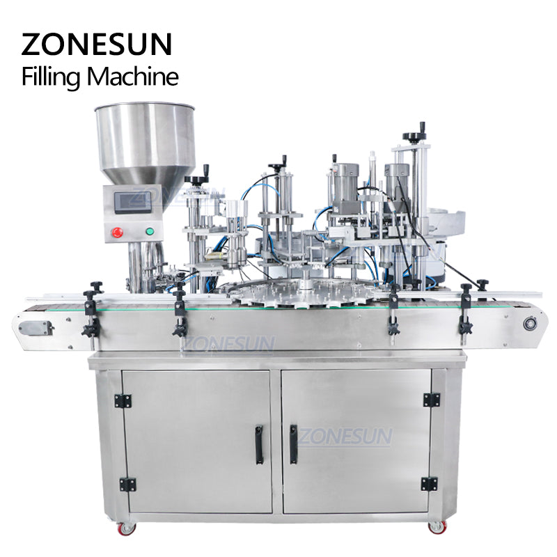 ZONESUN ZS-AFC4 Custom Full Automatic Paste Filling And Capping Machine