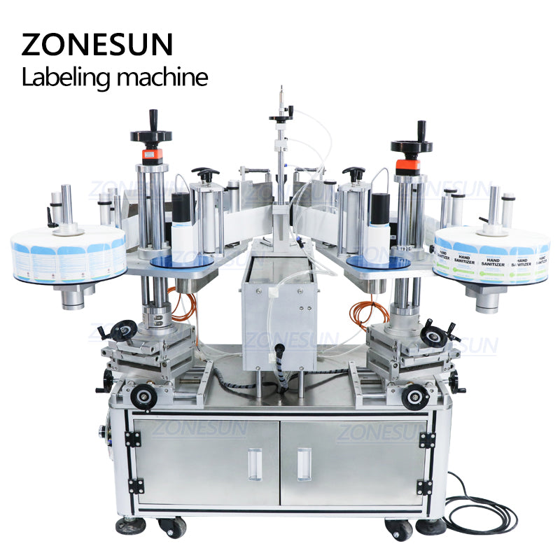 ZONESUN ZS-TB806 Semi Automatic Double-side Square Bottle Labeling Machine With Date Coder