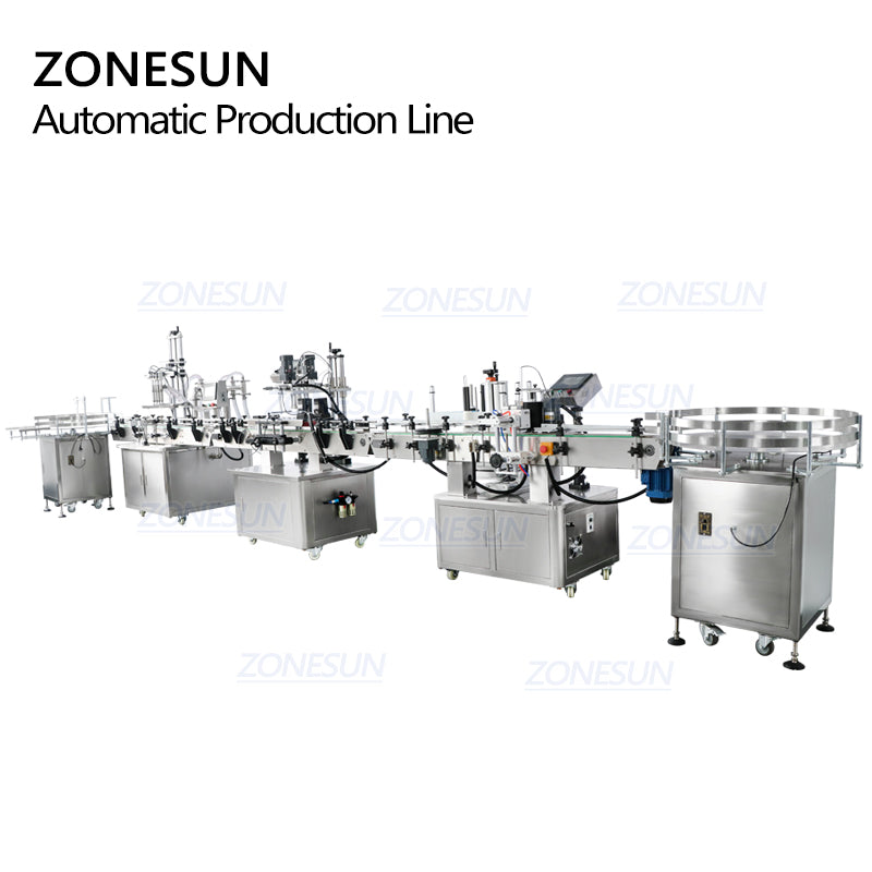 ZONESUN ZS-FAL180R5 Automatic Piston Filling Capping And Labeling Machine