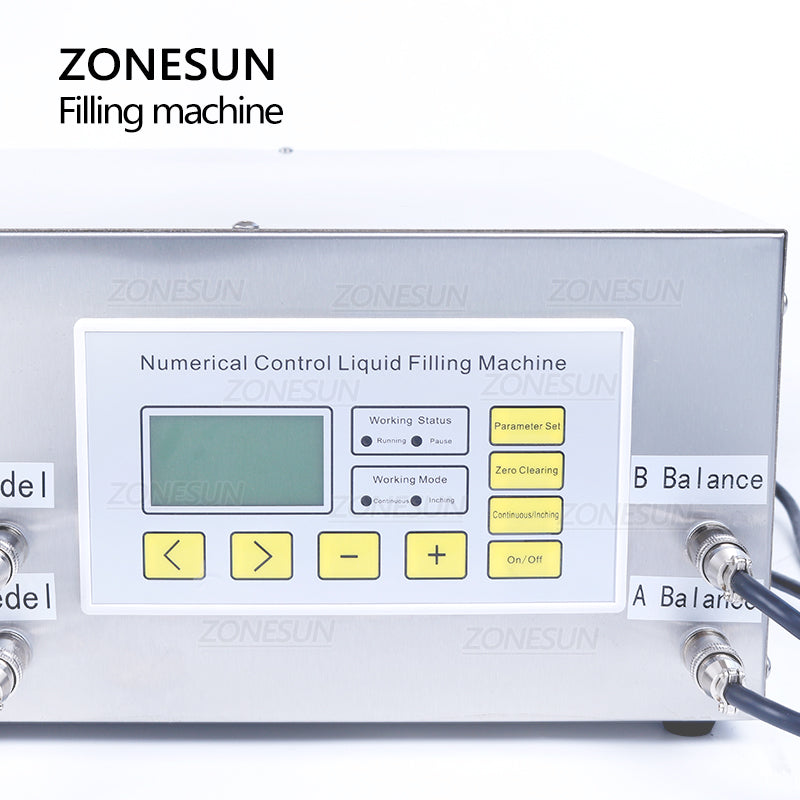 ZONESUN ZS-DP622W 150g-20kg 2 Nozzles Diaphragm Pump Liquid Weighing Filling Machine
