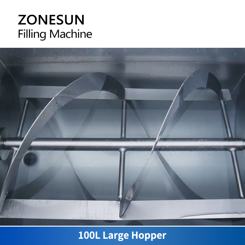 Máquina de llenado de pasta de bomba de rotor automática ZONESUN ZS-DTGT900U con tolva mezcladora