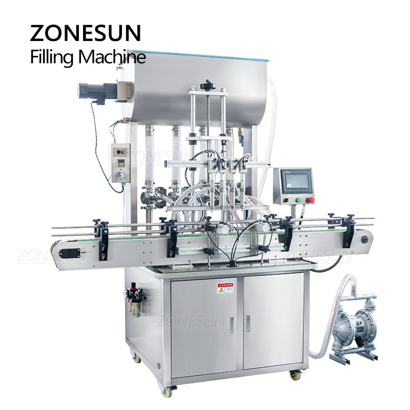 Zonesun ZS-YT4T-4PM Automatic Paste Filling Machine With Heater & Mixer