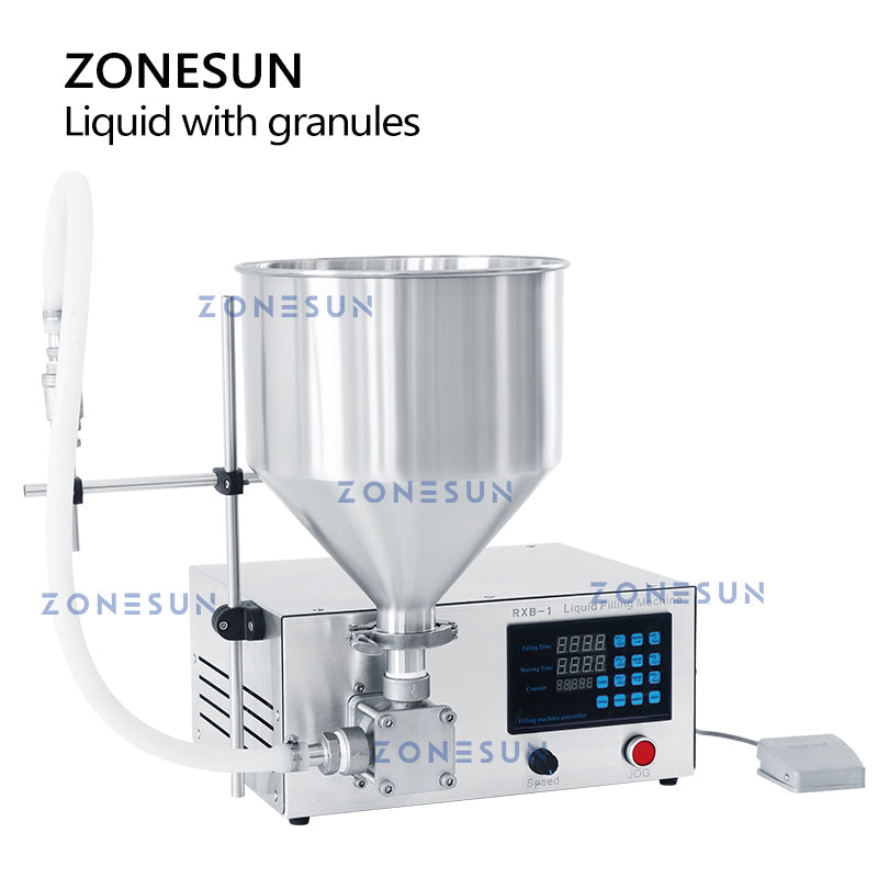 ZONESUN ZS-RXB1 Semi-automatic Flexible Impeller Pump Peanut Butter Lotion Paste Filling Machine