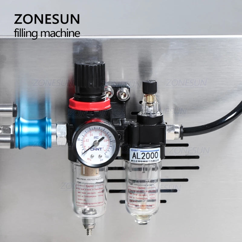 ZONESUN Desktop CNC Diaphragm Pump Liquid Filling Machine With Conveyor