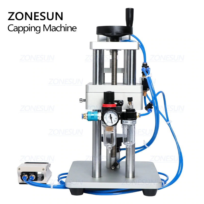 ZONESUN ZS-YG09C 13/15/18/20mm Pneumatic Vial Aluminum Plastic Capping Machine