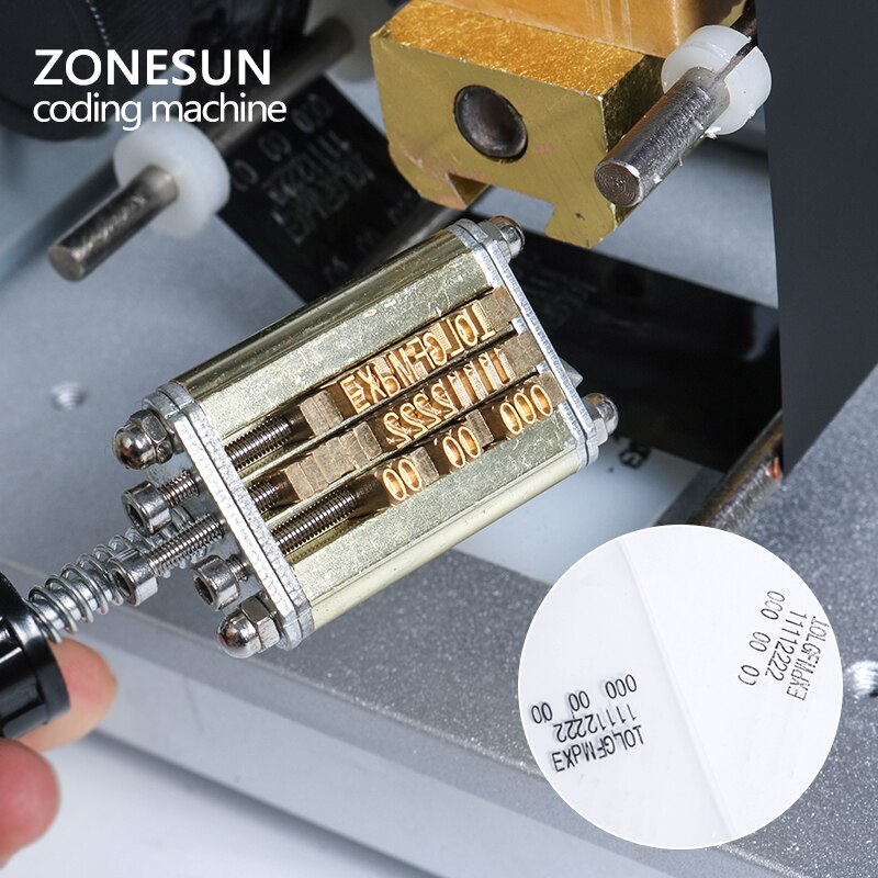 ZONESUN HP-241B Semi-automatic Electric Hot Stamp Ribbon Code Printing Machine