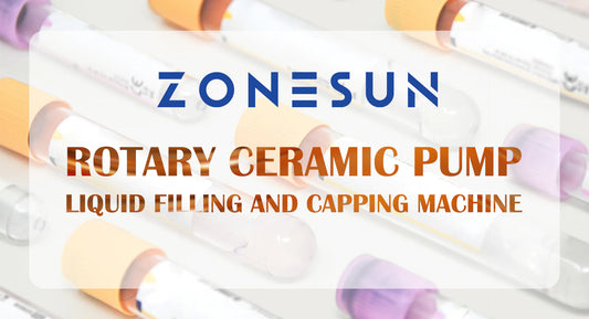 ZONESUN ZS-AFC1CP Rotary Ceramic Pump Liquid Filling And Capping Machine
