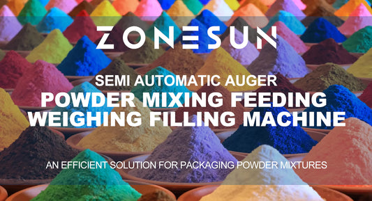 ZONESUN ZS-MB500FP Semi Automatic Auger Powder Mixing Feeding Weighing Filling Machine: An Efficient Solution for Packaging Powder Mixtures