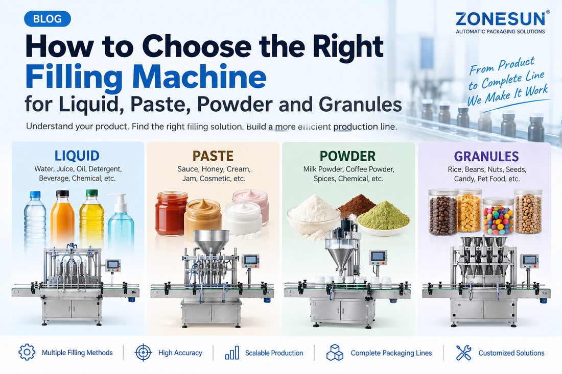 How to Choose the Right Filling Machine for Liquid, Paste, Powder and Granules