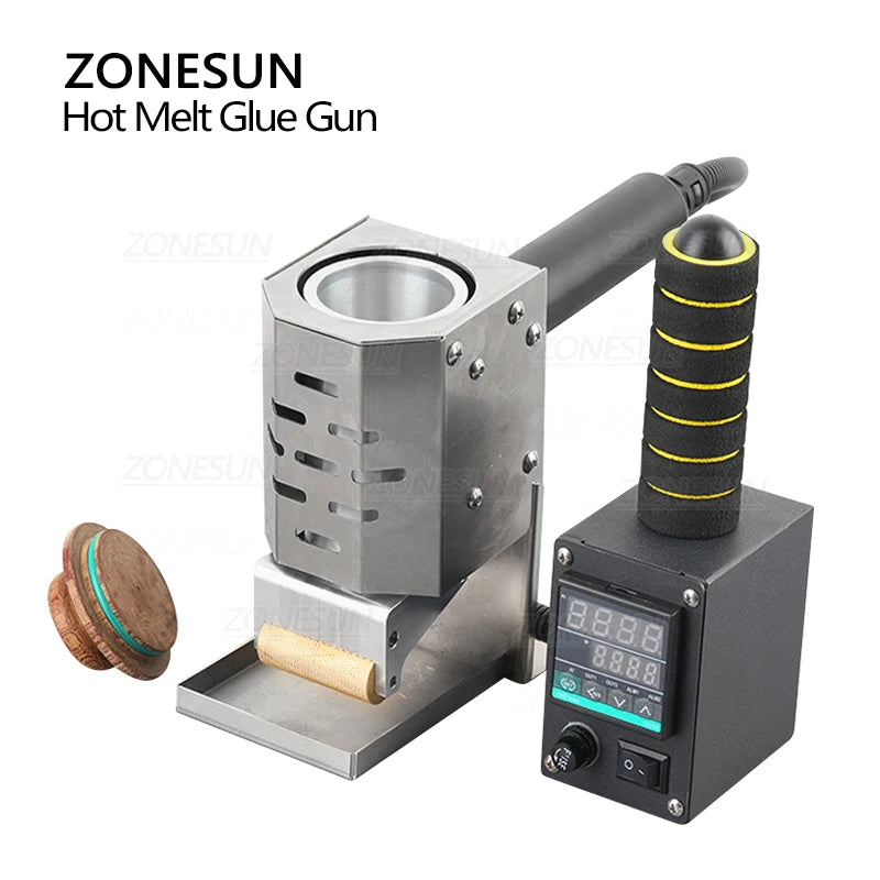 ZONESUN ZS-90TJ Hot Melt Glue Gun Labeling Machine Paper Bag Leather Carton Sealing Machine