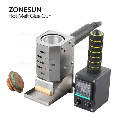 ZONESUN ZS-90TJ Hot Melt Glue Gun Labeling Machine Paper Bag Leather Carton Sealing Machine
