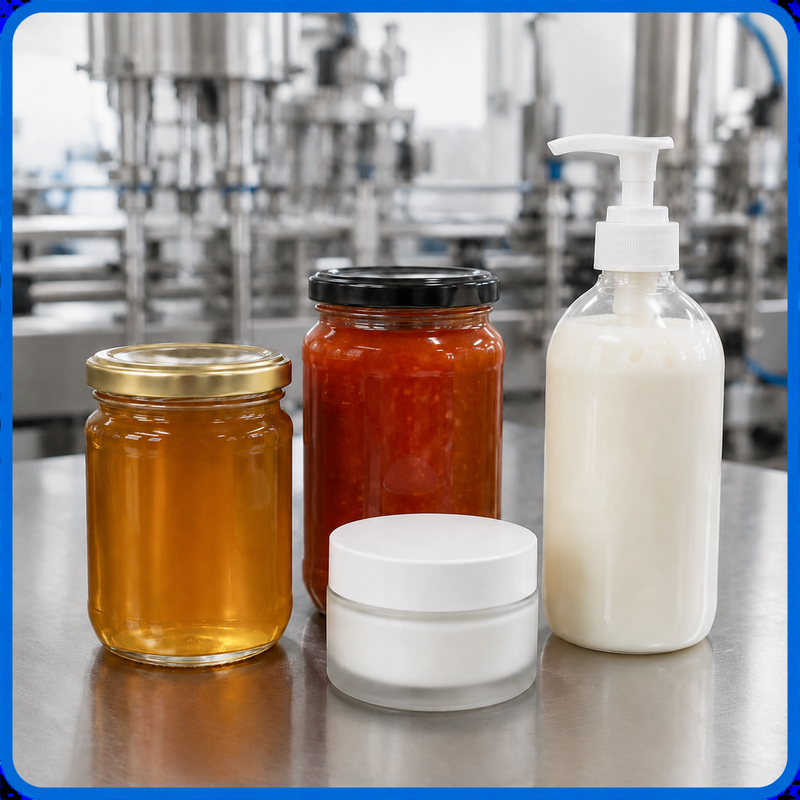 Viscous product filling and packaging solutions