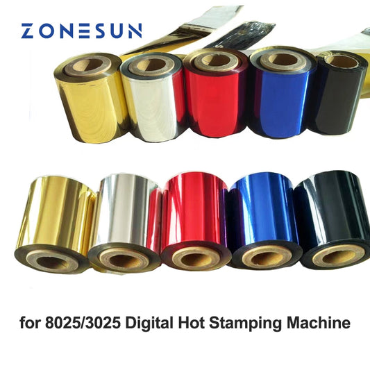 ZONESUN 64mm Width Hot Stamping Foil Roll Heat Transfer Foil Paper