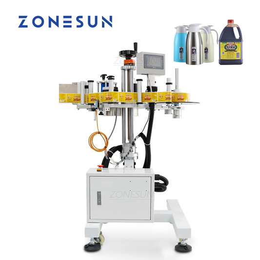 ZONESUN ZS-TB852  Automatic Side Labeling Machine for Round & Flat Product Surfaces