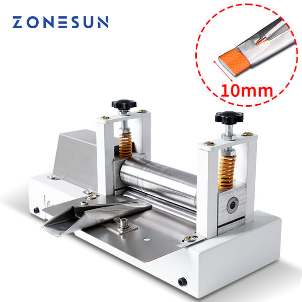 ZONESUN Manual Leather Belt Rolling Machine Shoulder Strap Leather Laminating Folding Machine ZS-LSF2