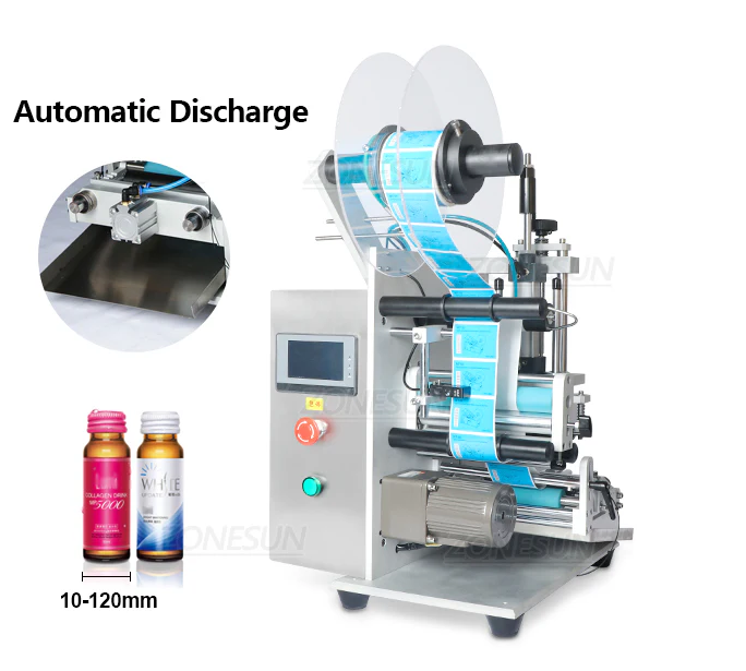 ZONESUN ZS-TB100 Semi Automatic Round Bottle Single Double Sides Labeling Machine