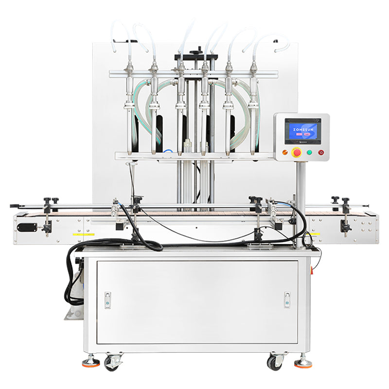 ZONESUN ZS-VTGZ100E Automatic Gravity Liquid Bottle Filling Machine with Diving Heads