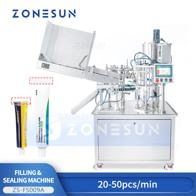 ZONESUN ZS-FS009A Aluminum Tube Filling and Sealing Machine for Toothpaste and Ointment